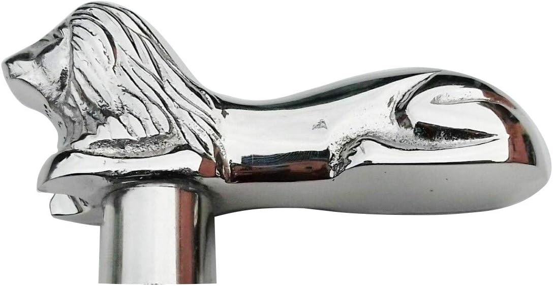 Chrome Lion Handle Walking Stick view 6