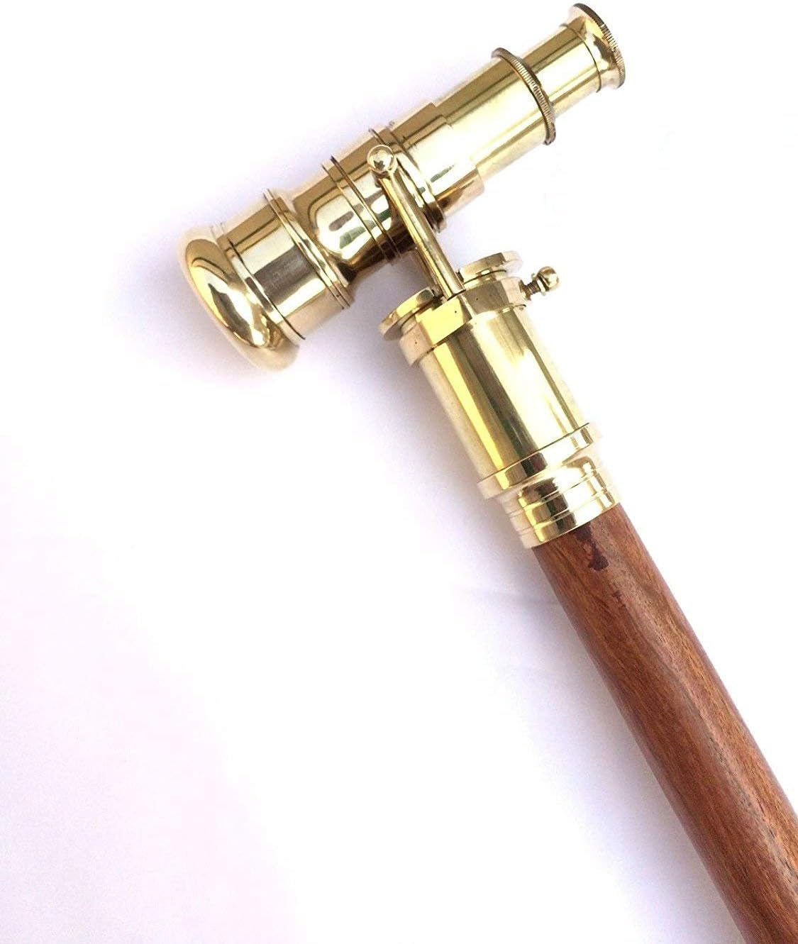 Brass Telescope Handle Rosewood Walking Stick view 4