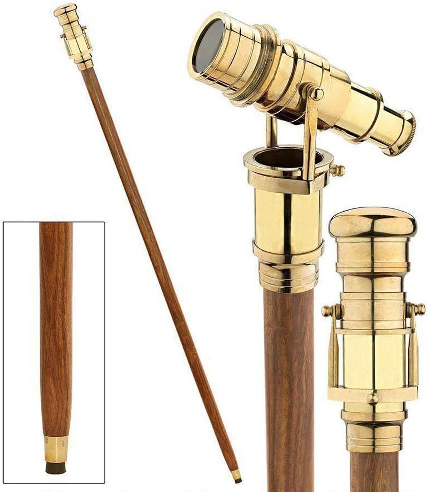 Brass Telescope Handle Rosewood Walking Stick view 8