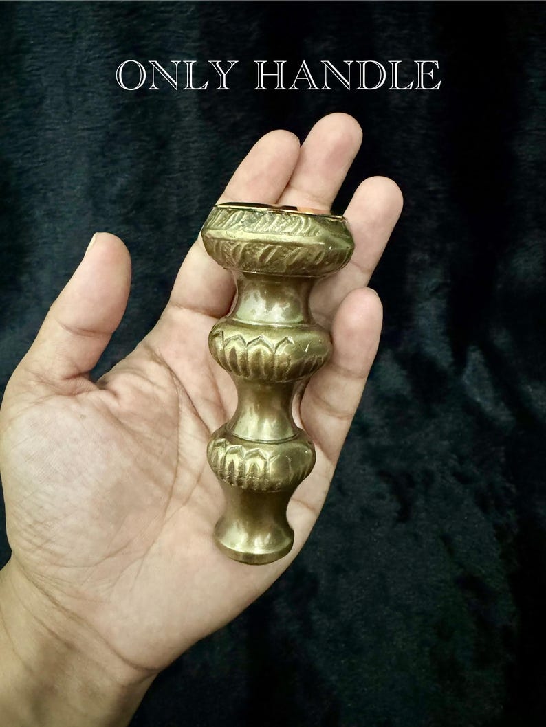Brass Watch Handle Rosewood Walking Stick with Extra Handle Detail view 6