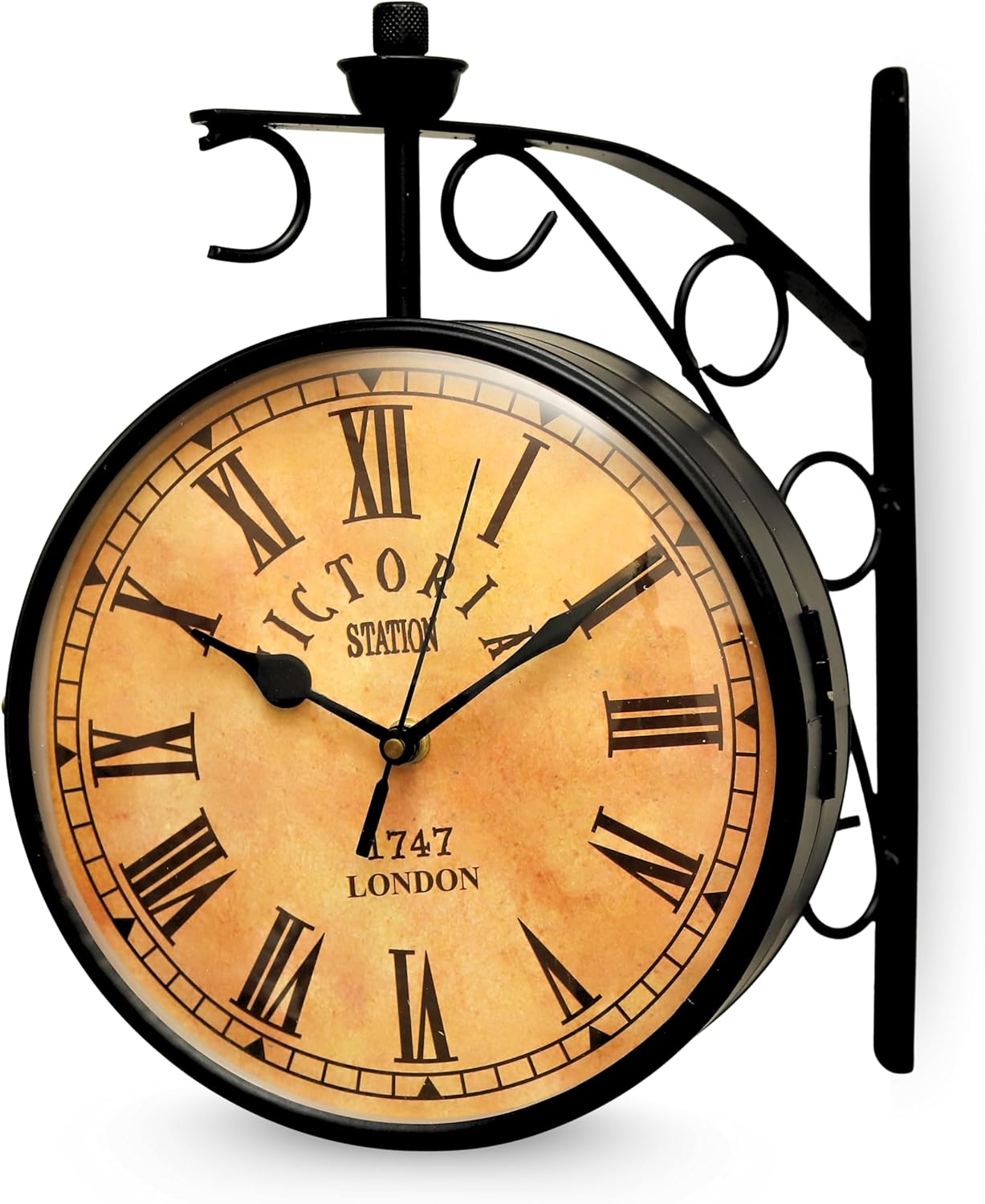 Double-Sided Railway Wall Clock London 1747 view 3
