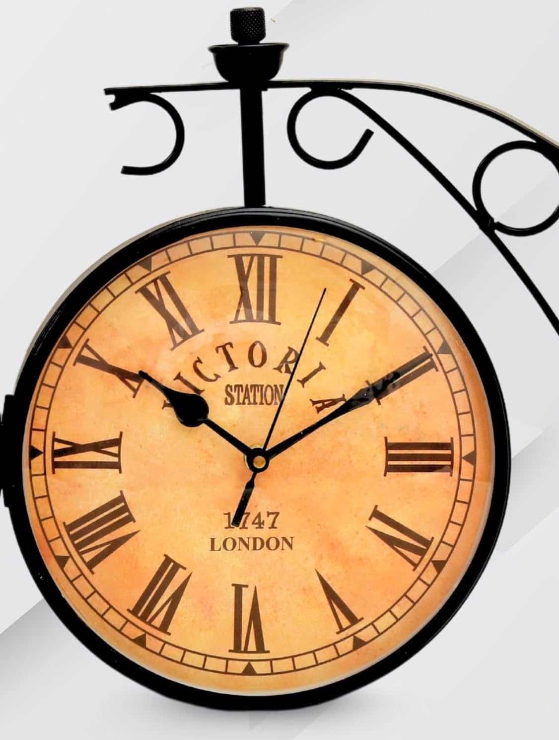 Double-Sided Railway Wall Clock London 1747 view 5