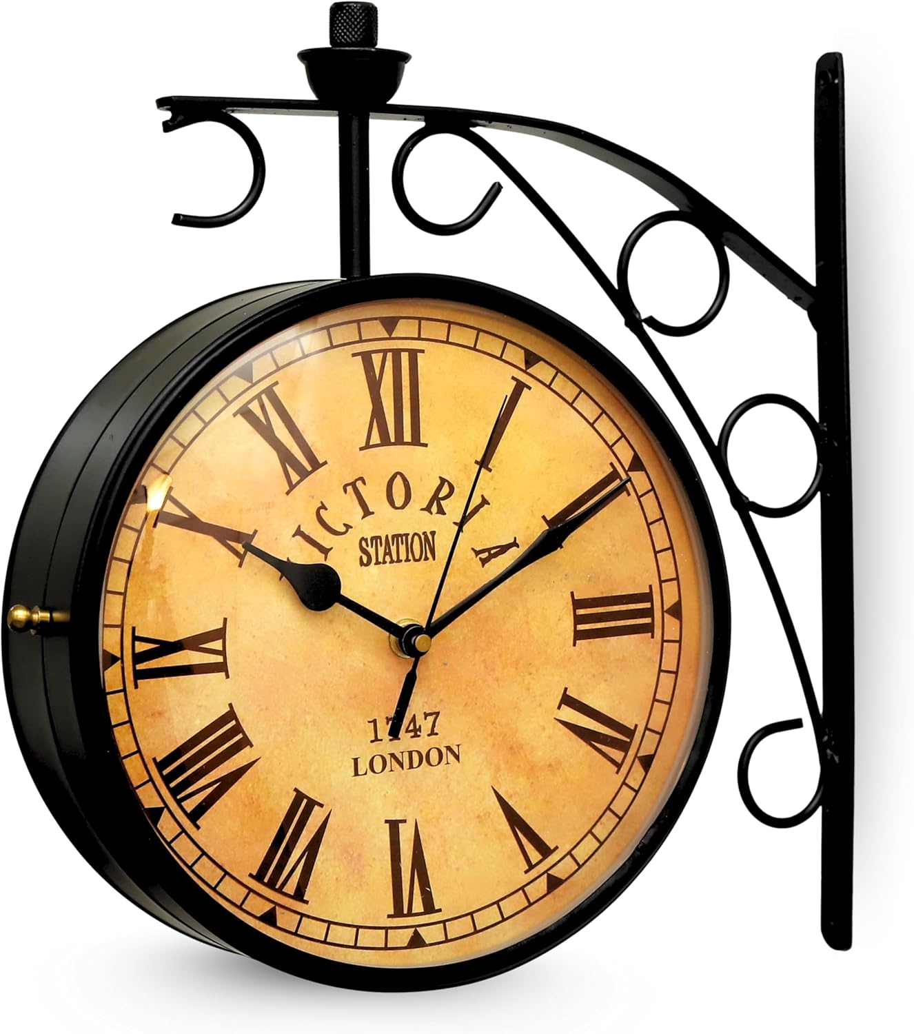 Double-Sided Railway Wall Clock London 1747 view 6