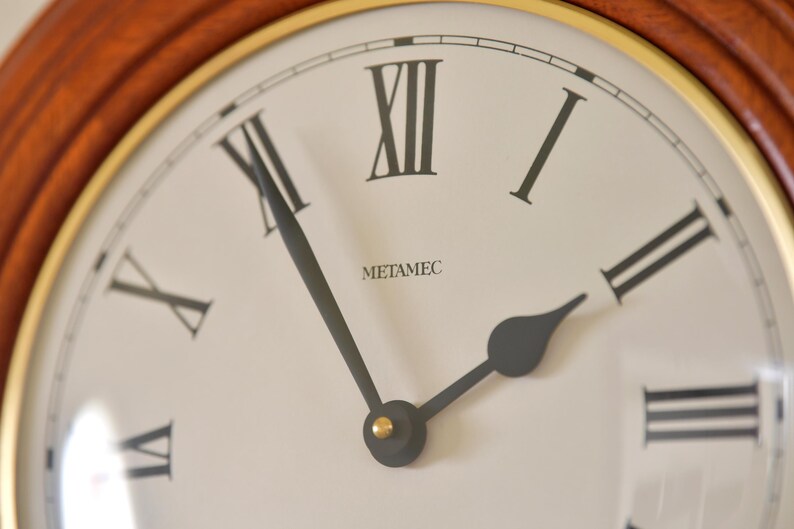 Cherrywood Wall Clock Mid-Century English Style view 16