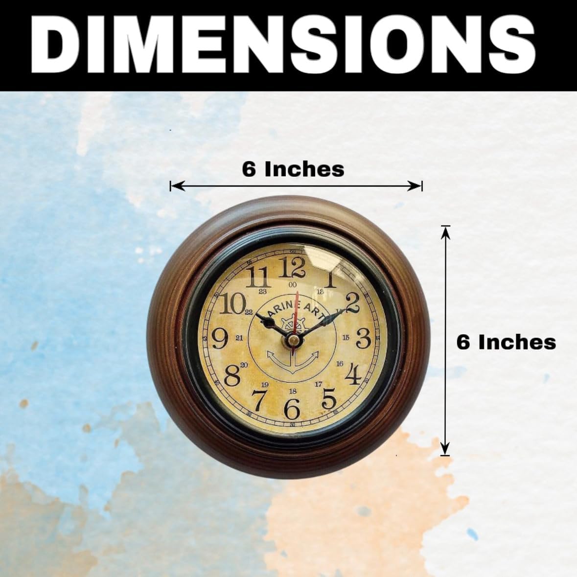 Round Antique Style Wall Clock view 2