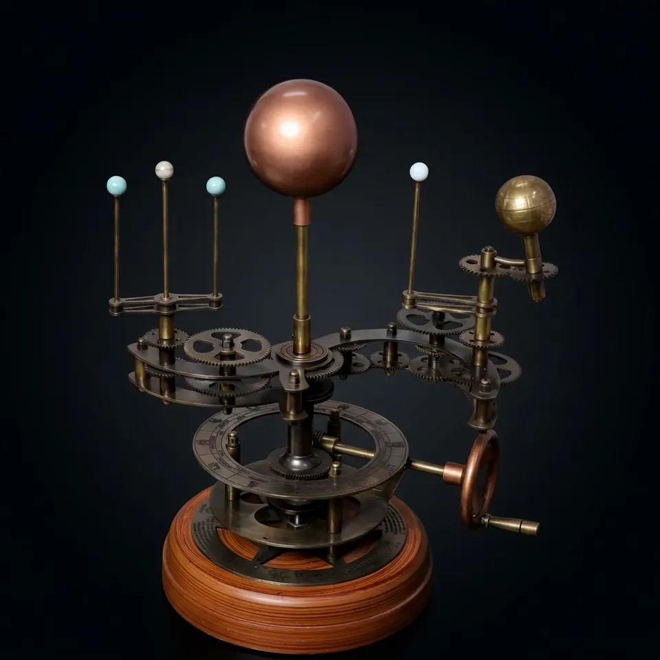 Brass Solar System Orrery, Museum Display
