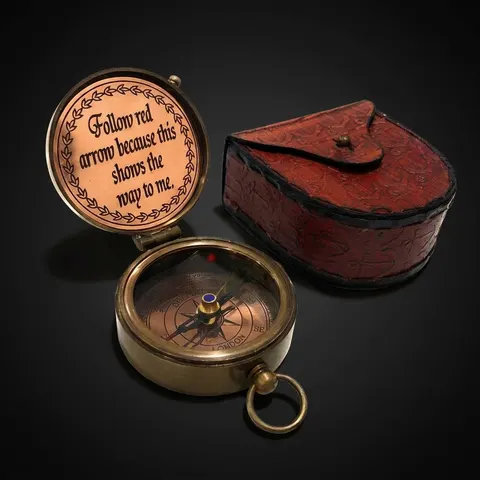 Motivational Compass, Leather Case view 1