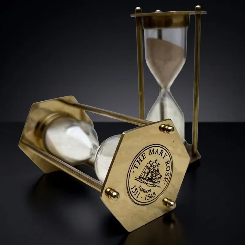 Brass Hourglass with Custom Sand Colour Option, 2-Minute view 1