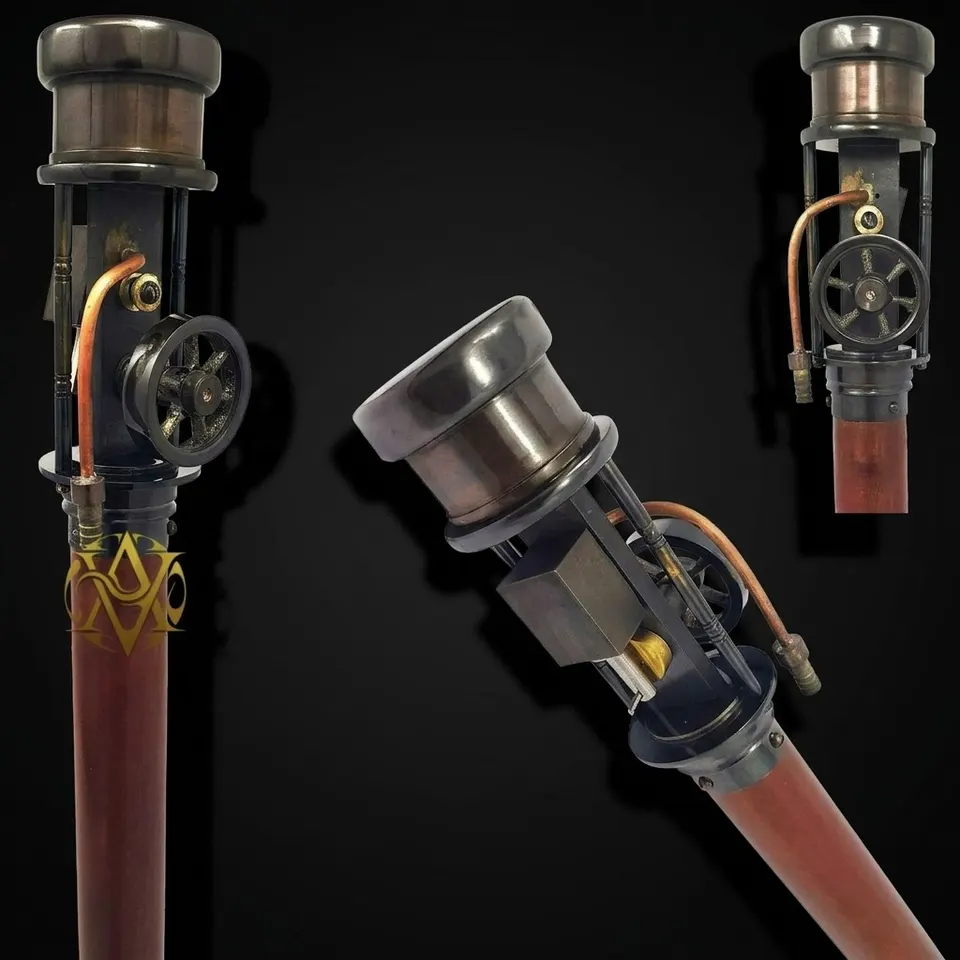Steam Engine Handle Rosewood Walking Stick