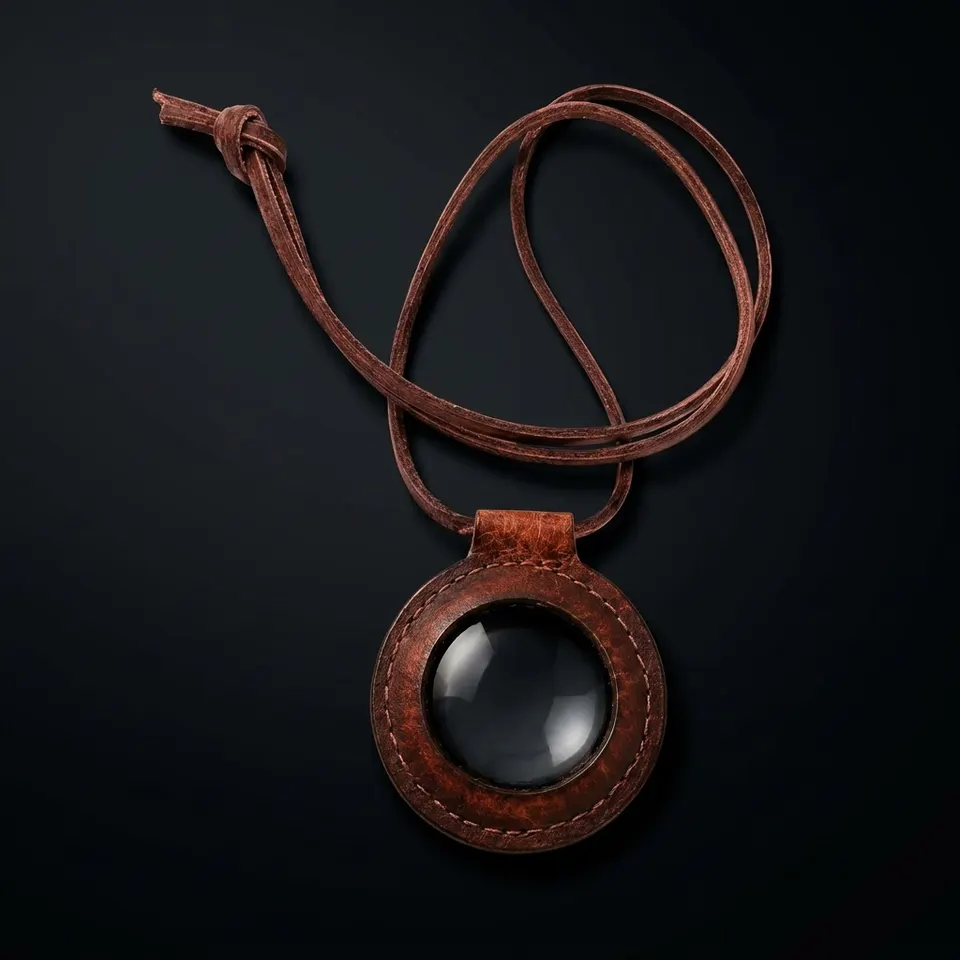 Pure Leather Wearable Magnifier 2" with Leather Belt view 1
