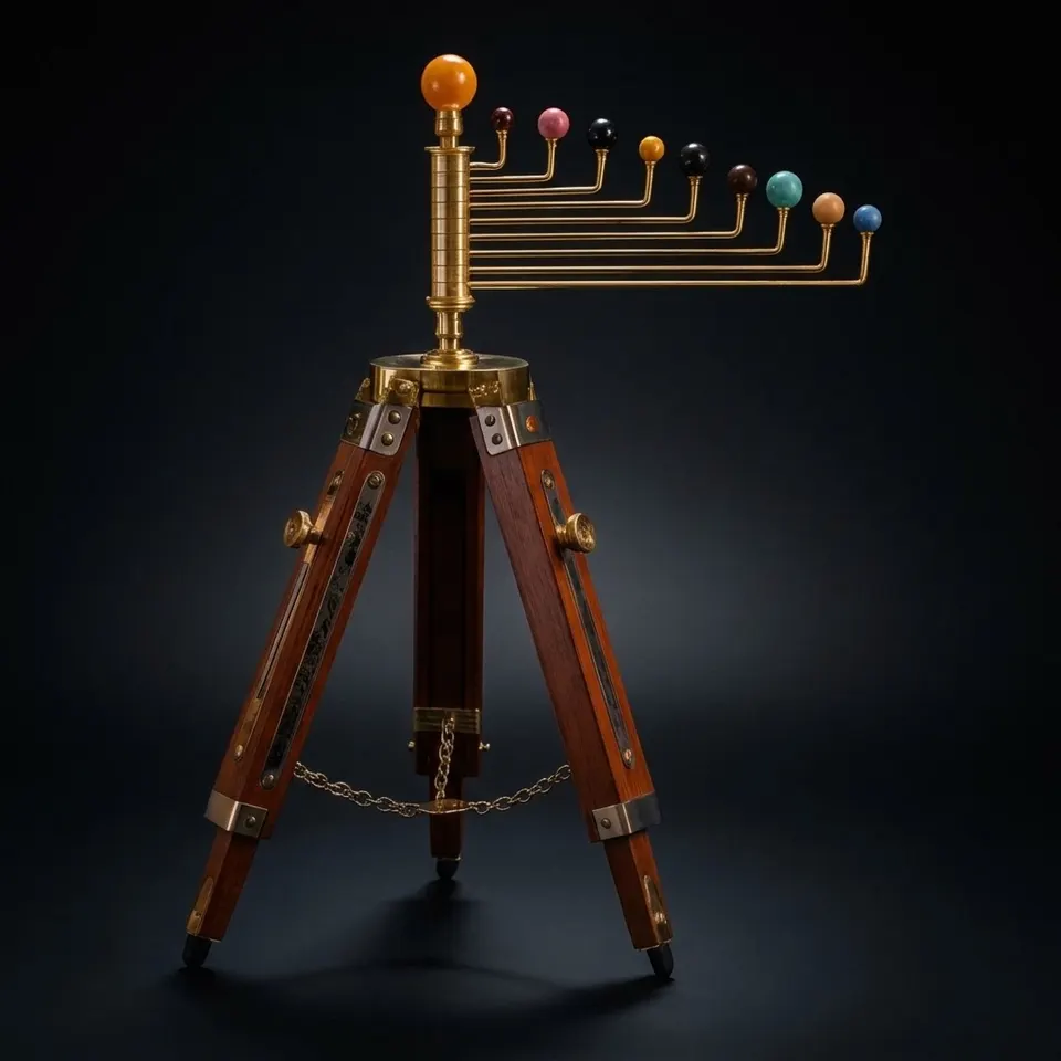 Planetarium Solar System on Rosewood Tripod Stand – Luxury Cosmos Gift
