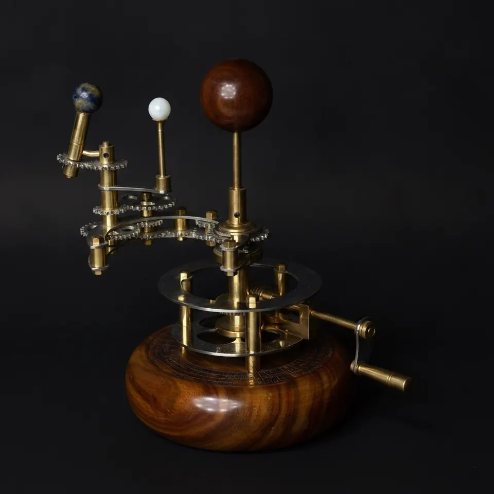 Brass Solar System Orrery, Shelf Display