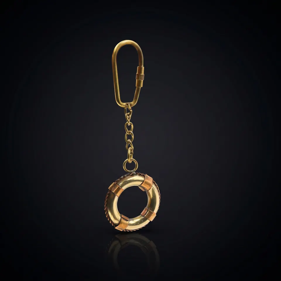 Brass Lifebuoy Keychain
