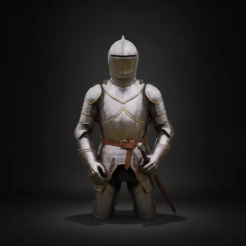 Medieval Dark Fantasy Gothic Knight Wearable Armor for LARP and Display view 1