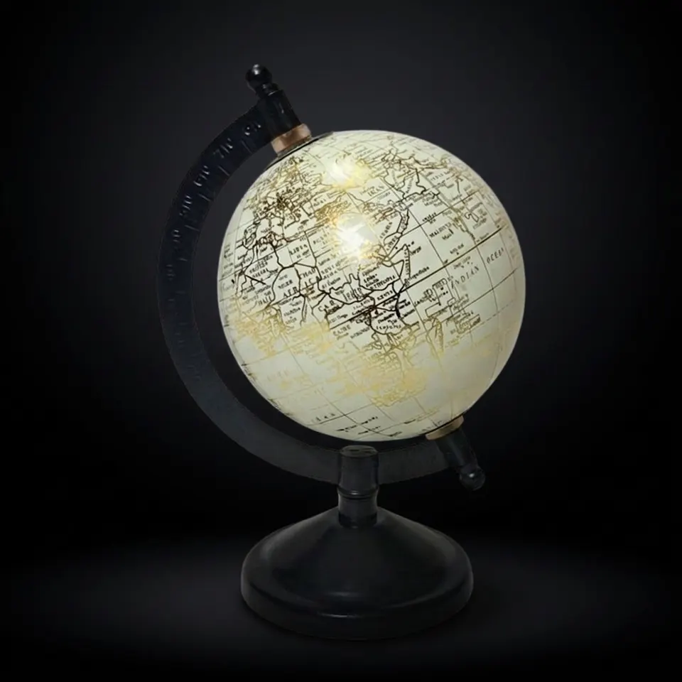 Nautical Collection Decorative Globe with Black Ring and Black Base view 1