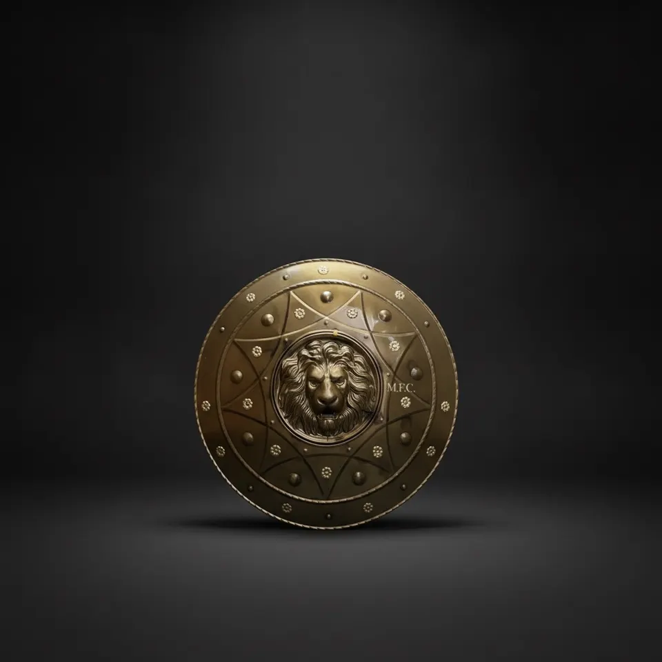 Lion Head Decorative Medieval Wall Shield with Royal Warrior