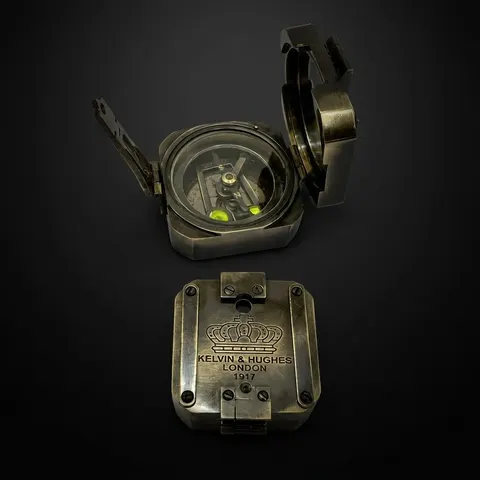 Kelvin & Hughes Reproduction Compass, Antique Finish view 1
