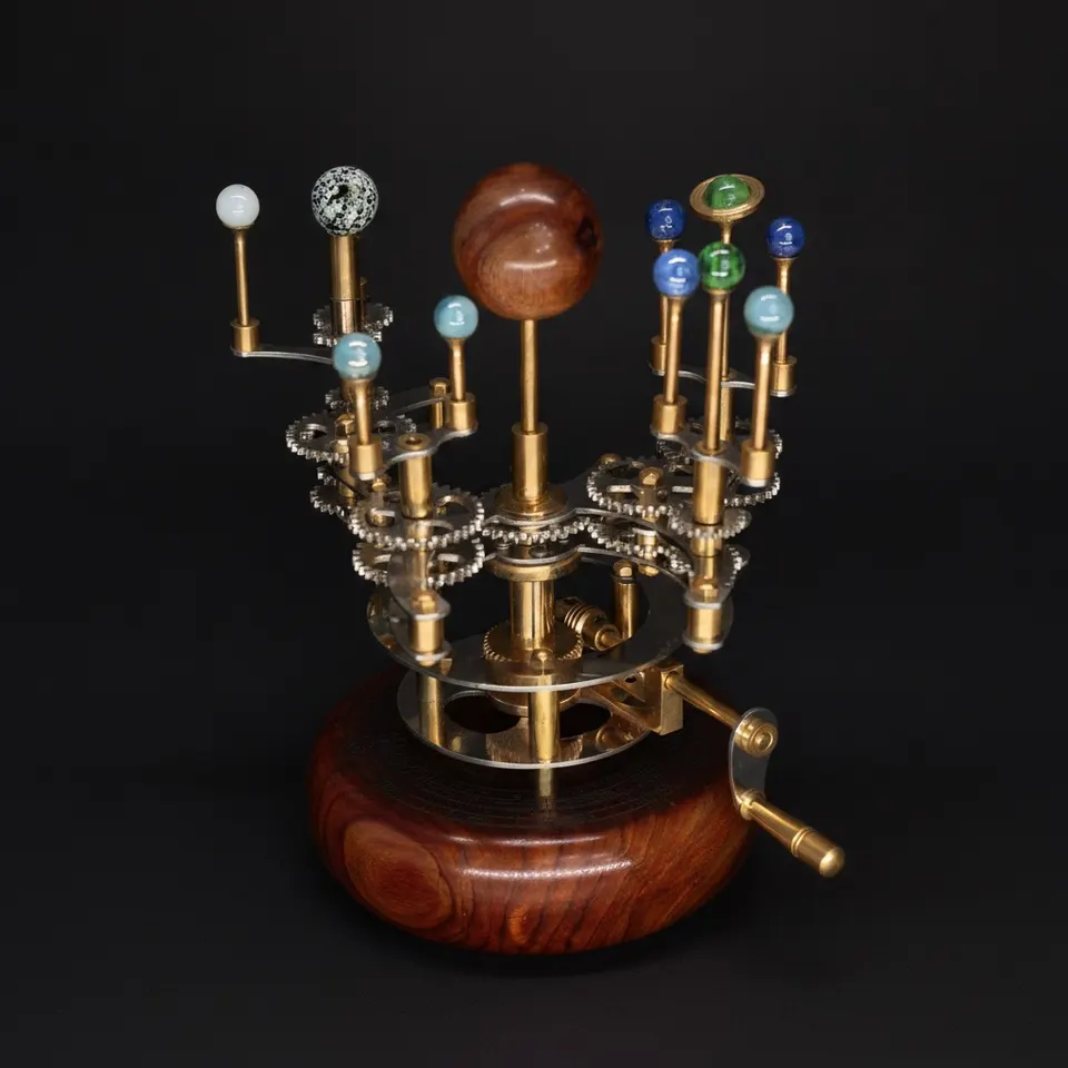 Brass Solar System Orrery, Shelf Display