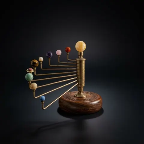 Vertical Solar System Model view 1