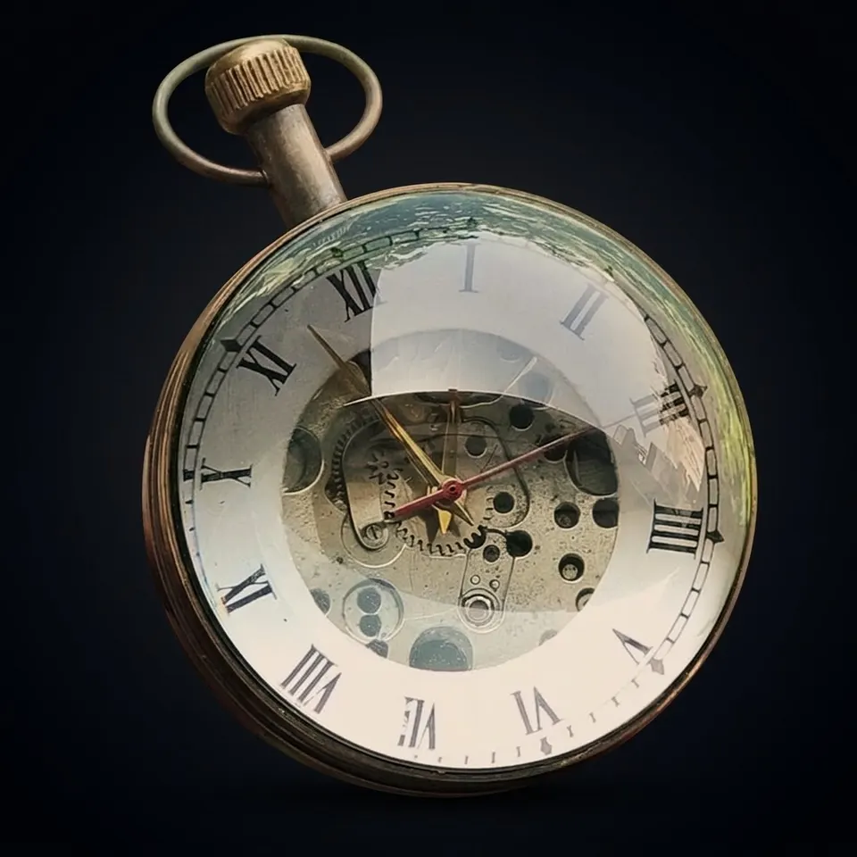Ball Shaped Brass Desk Clock