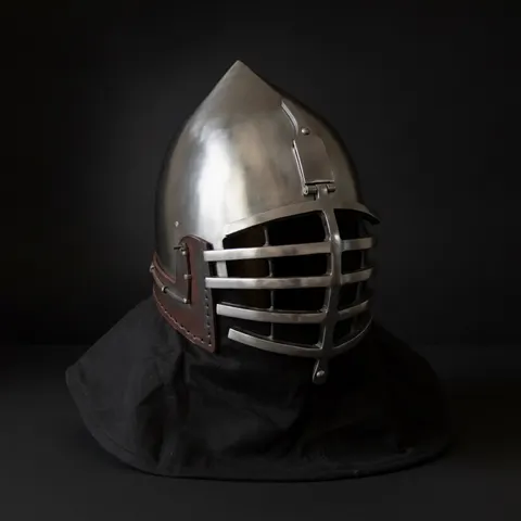 Grill Bascinet Helmet — Buhurt Style Knight view 1