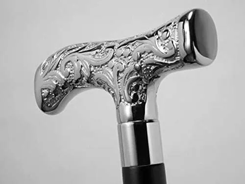 Chrome Handle Walking Stick