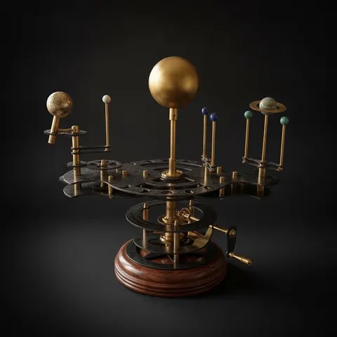 Brass Solar System Orrery, Museum Display view 1