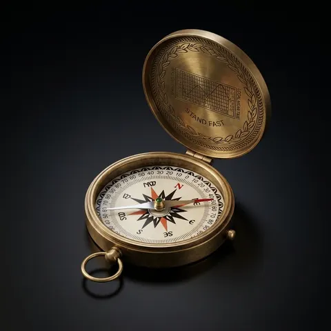 Antique Finish Compass view 1