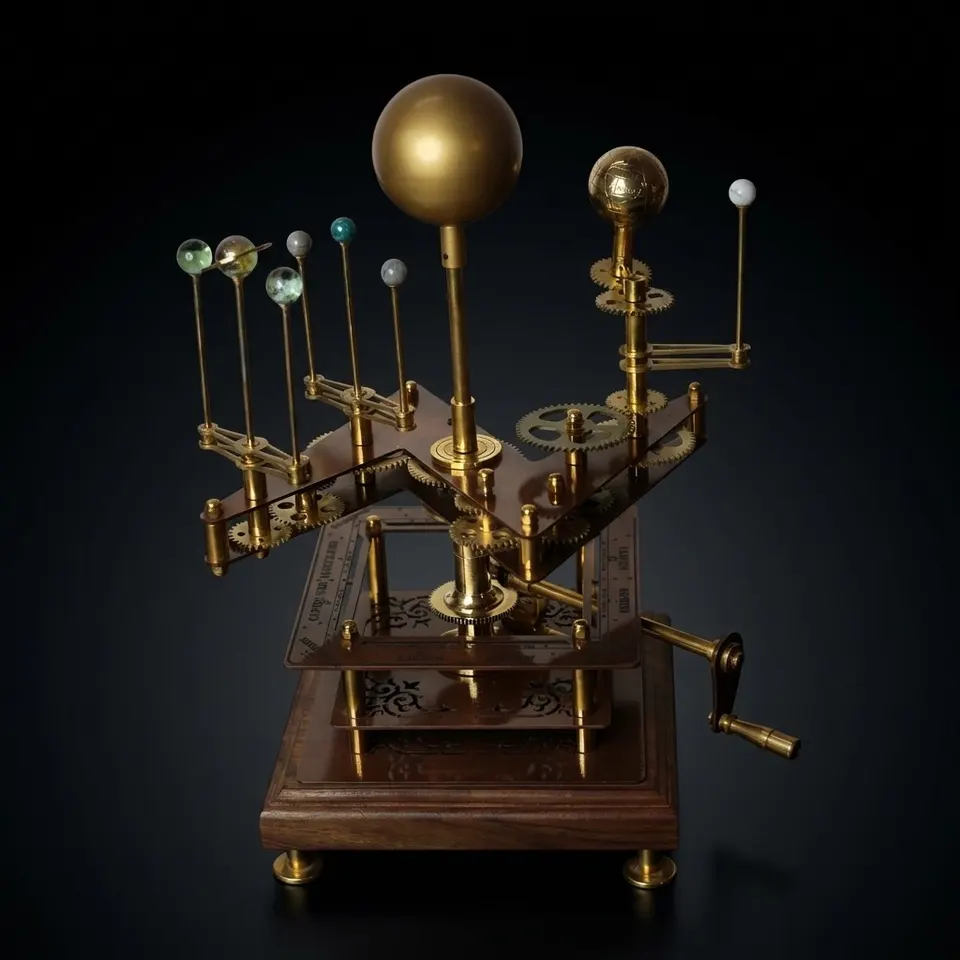 Brass Solar System Orrery, Museum Display