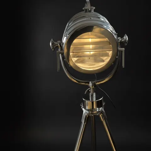 Antique Finish Spotlight on Antique Metal Stand view 1
