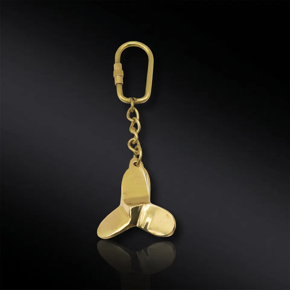 Brass Propeller Keychain