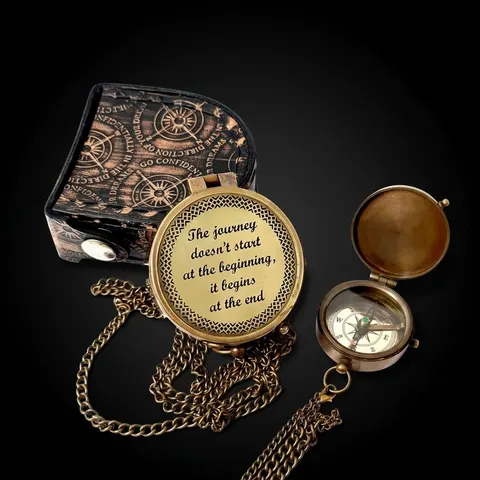Motivational Compass, Leather Case view 1