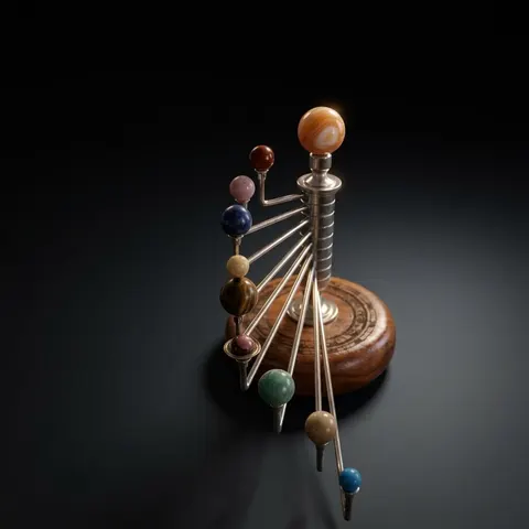 Vertical Solar System Model view 1