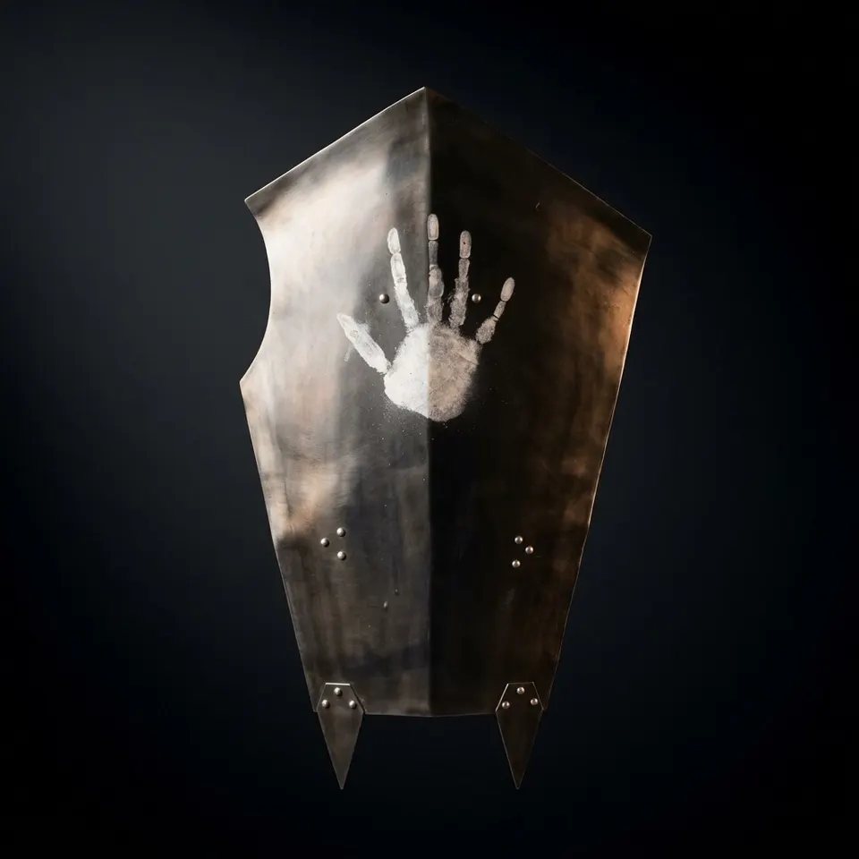 Templar Knight Steel Crusader Shield with Medium