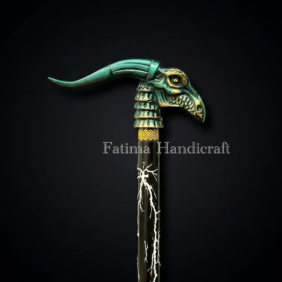 Gothic Dragon Skull Handle Walking Cane