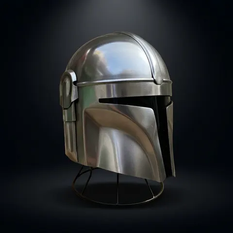 Mandalorian Hunter Helmet Visor — Wearable Steel Prop view 1