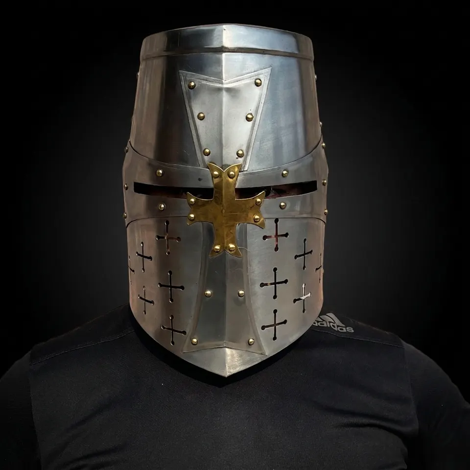 Special Crusader Templar Knight Helmet with Display Stand