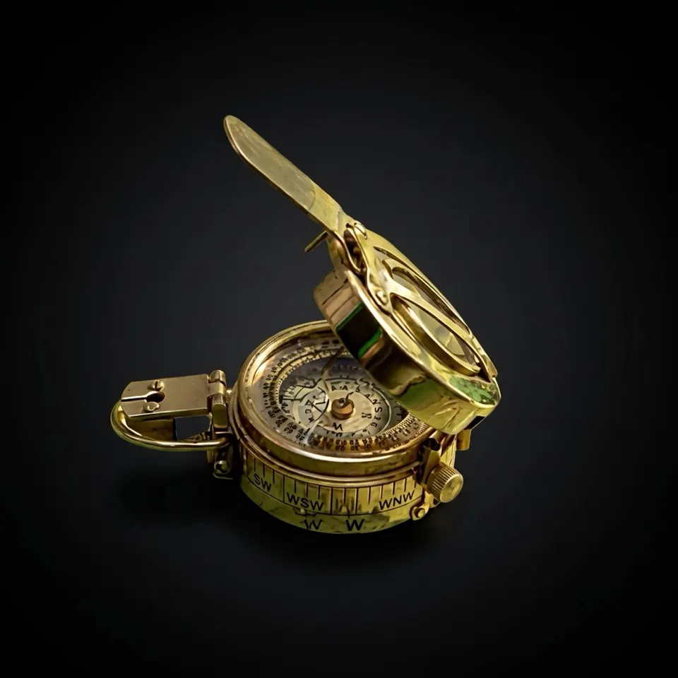 Brunton Compass, Leather Case view 1