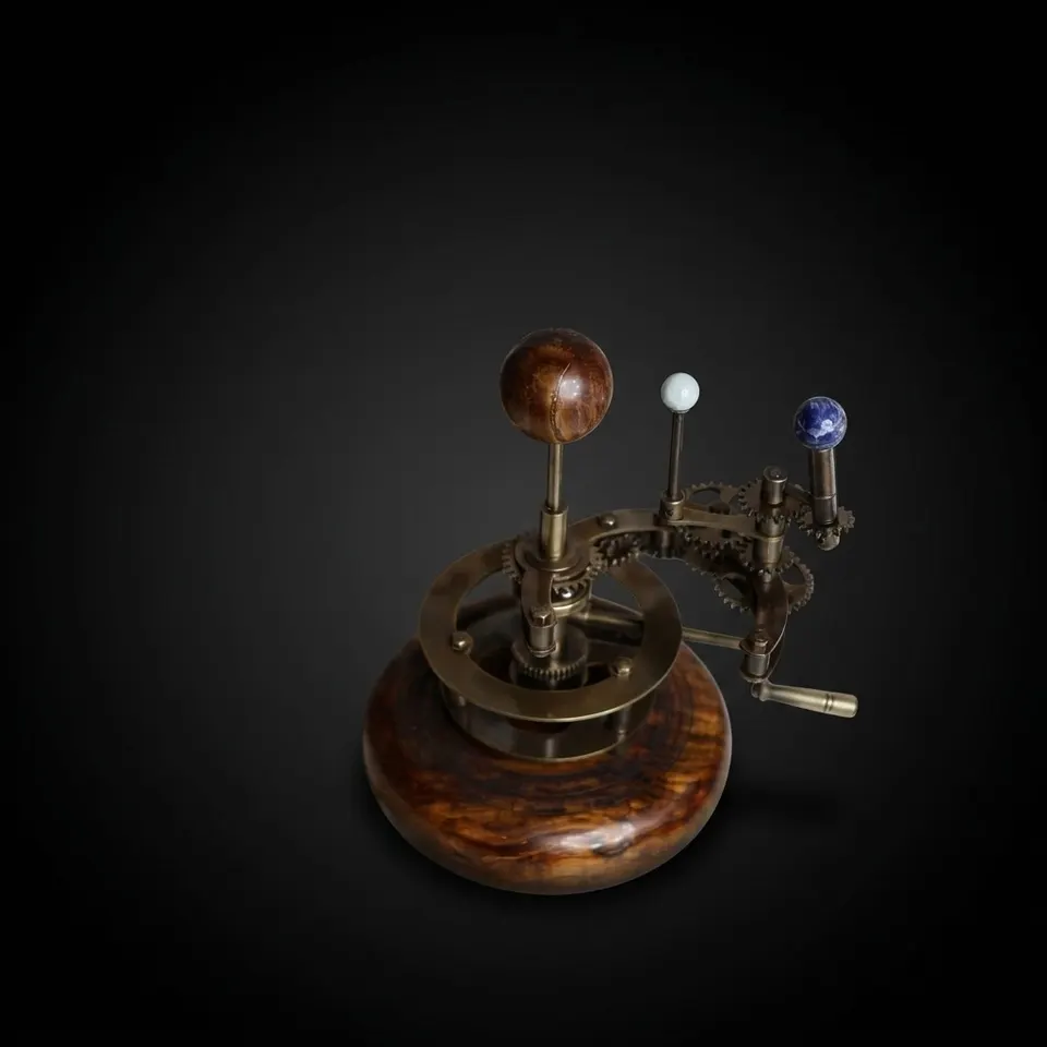 Brass Solar System Orrery, Shelf Display