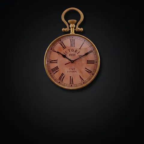 Vintage Metal Round Wall Clock view 1
