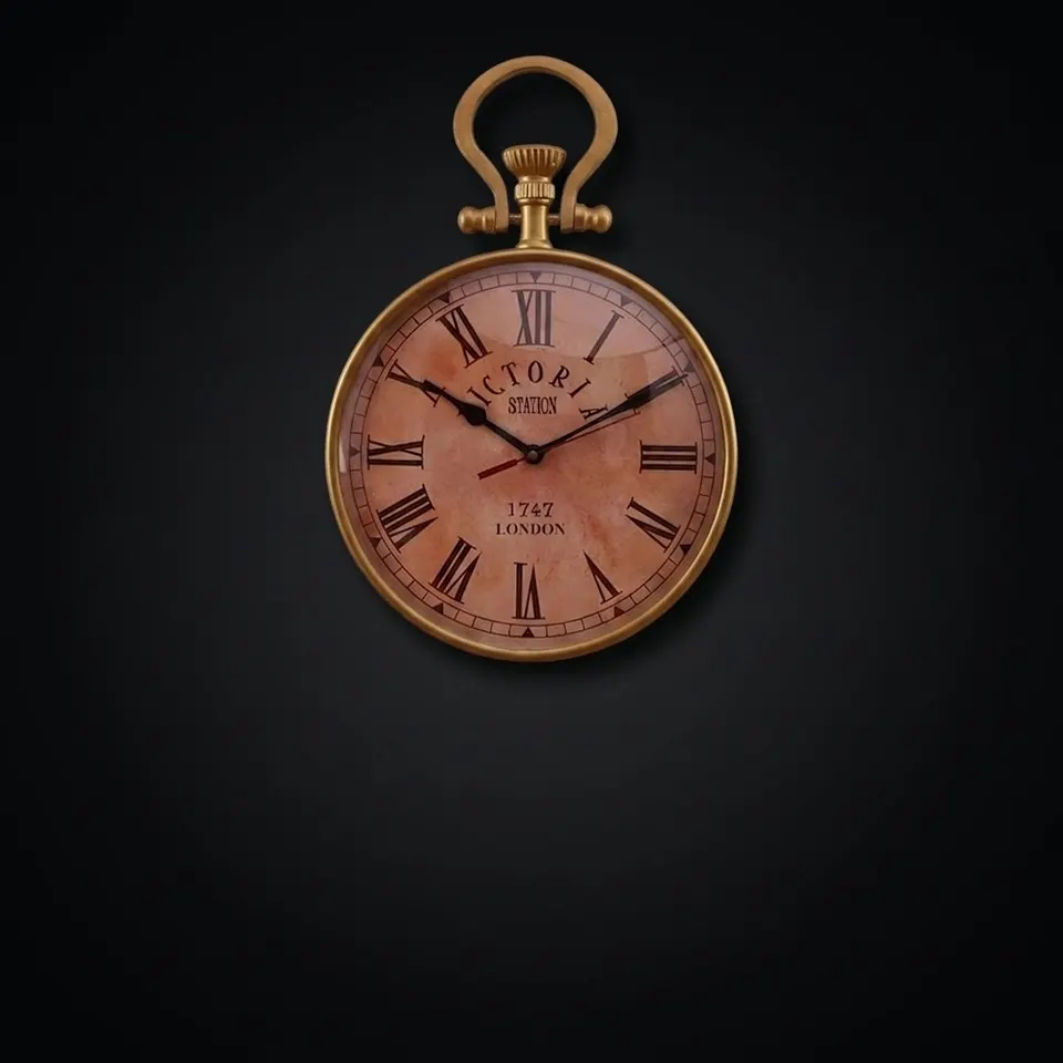 Vintage Metal Round Wall Clock