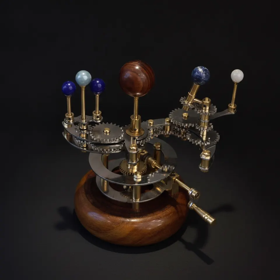 Brass Orrery Mini Solar System, Classic Edition
