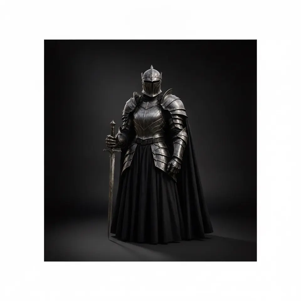 Dark Knight Gothic Full Plate Armor for LARP Costume