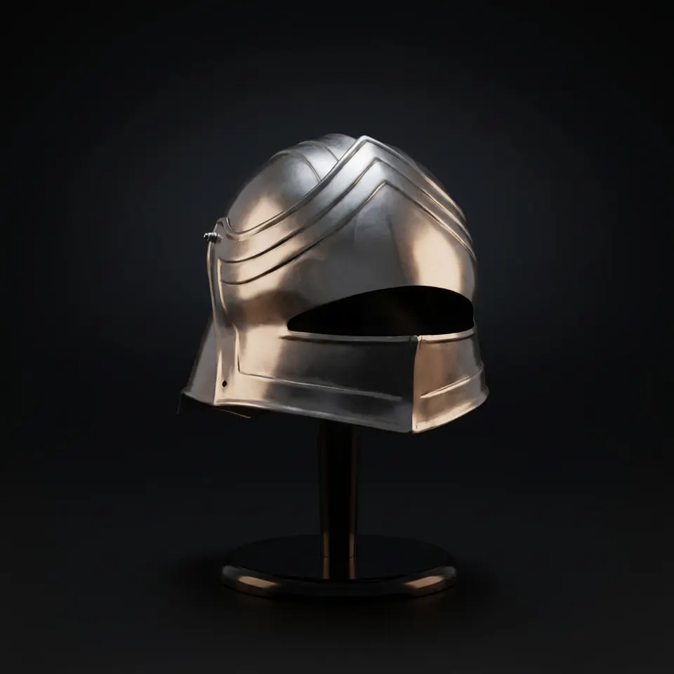 Medieval Knight Crusader Helmet — Wearable Steel