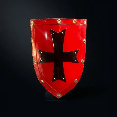 Templar Knight Steel Crusader Shield with Large view 1