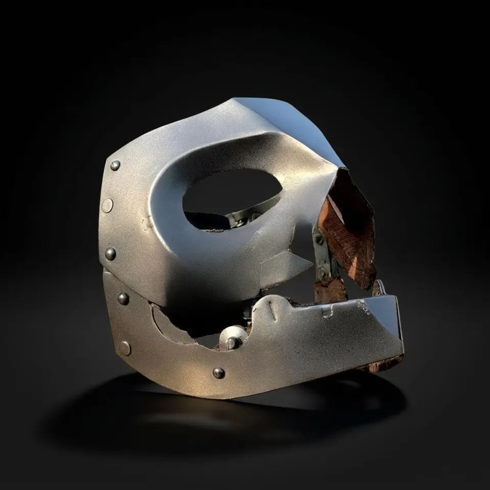 Medieval LARP Face Mask — Adjustable Armored Steel