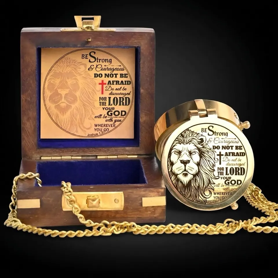 Motivational Compass, Wooden Box