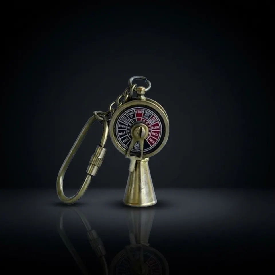 Nautical Brass Ship Telegraph Keychain