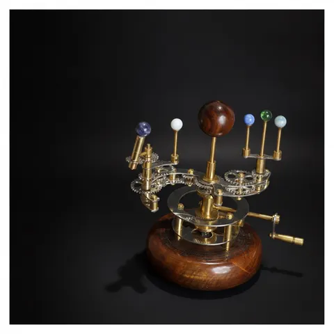 Brass Solar System Orrery, Shelf Display view 1