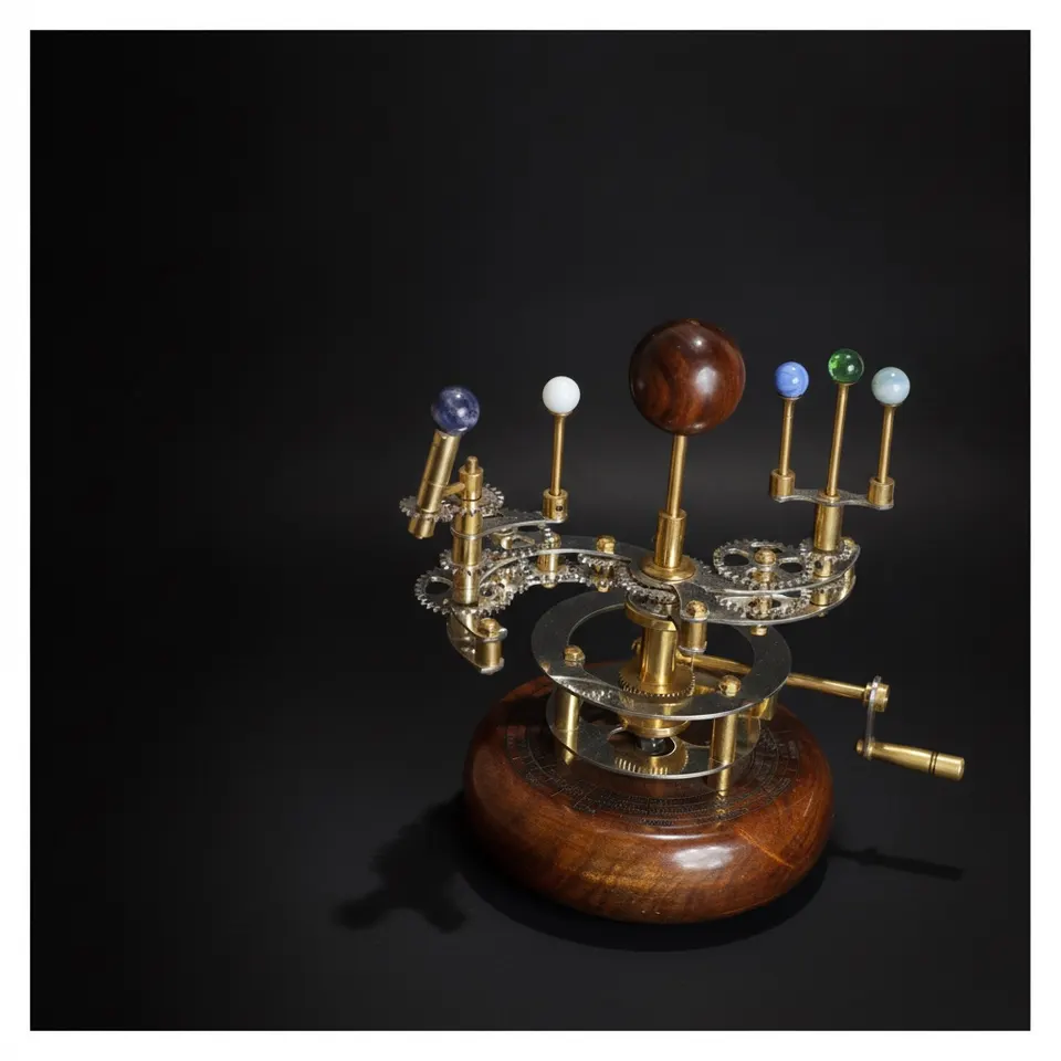 Brass Solar System Orrery, Shelf Display